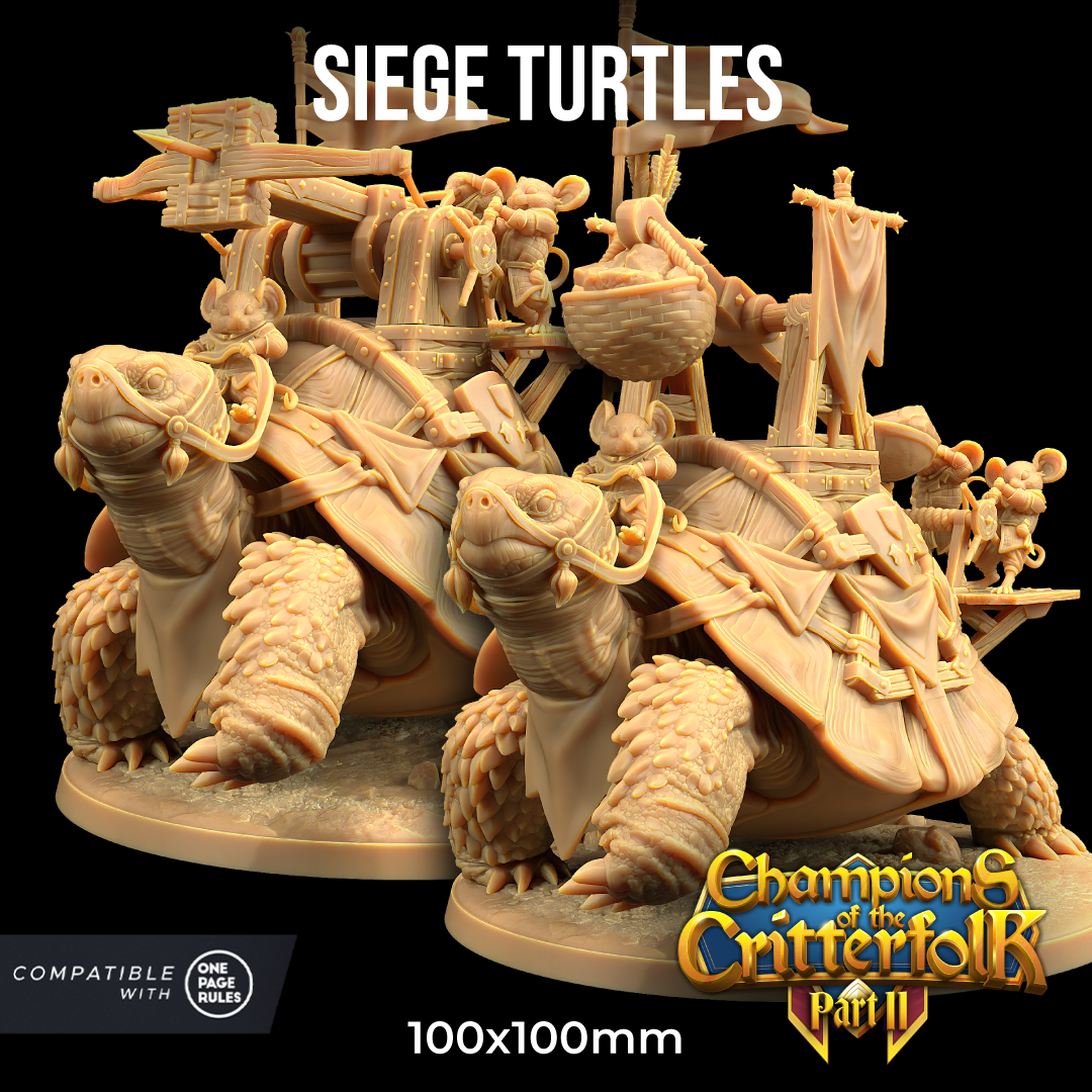 Siege Turtle | PRESUPPORTED | Champions of The Critterfolk Pt. II